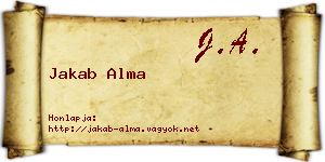 Jakab Alma névjegykártya